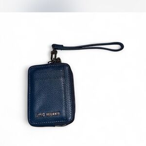 Steve Madden Blue Leather Wristlet